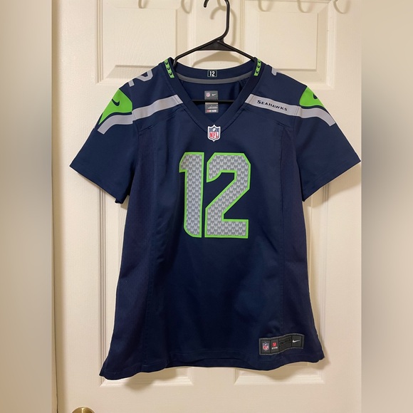 Nike Tops - Nike seattle seahawks‎ 12th Fan Jersey womens size large